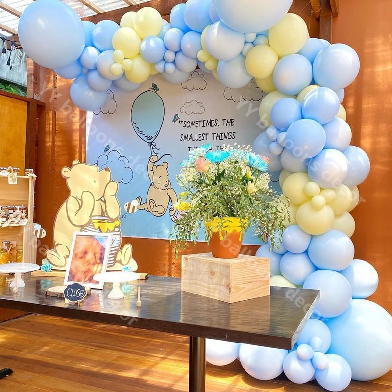 Global DIY Pastel Macaron Blue Yellow Balloon Garland Globos Arch Kit ...