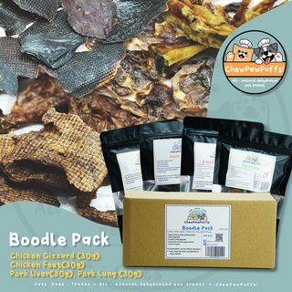 Boodle Pack 120 grams Dehydrated Pork Lung/ Pork Liver/ Chicken feet/ Gizzards Dog and Cat treats