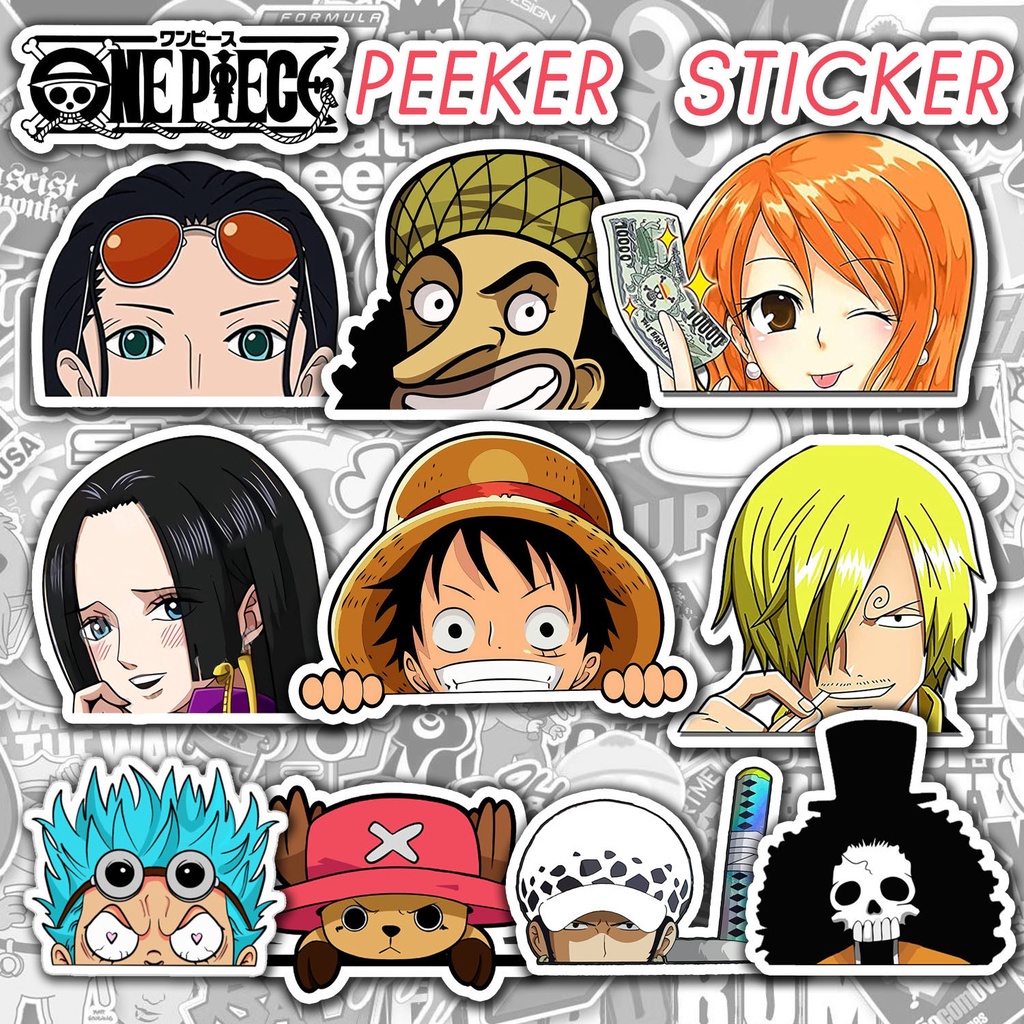 ANIME PEEKER STICKER HOLOGRAPHIC WATERPROOF , ONEPIECE | Shopee Philippines