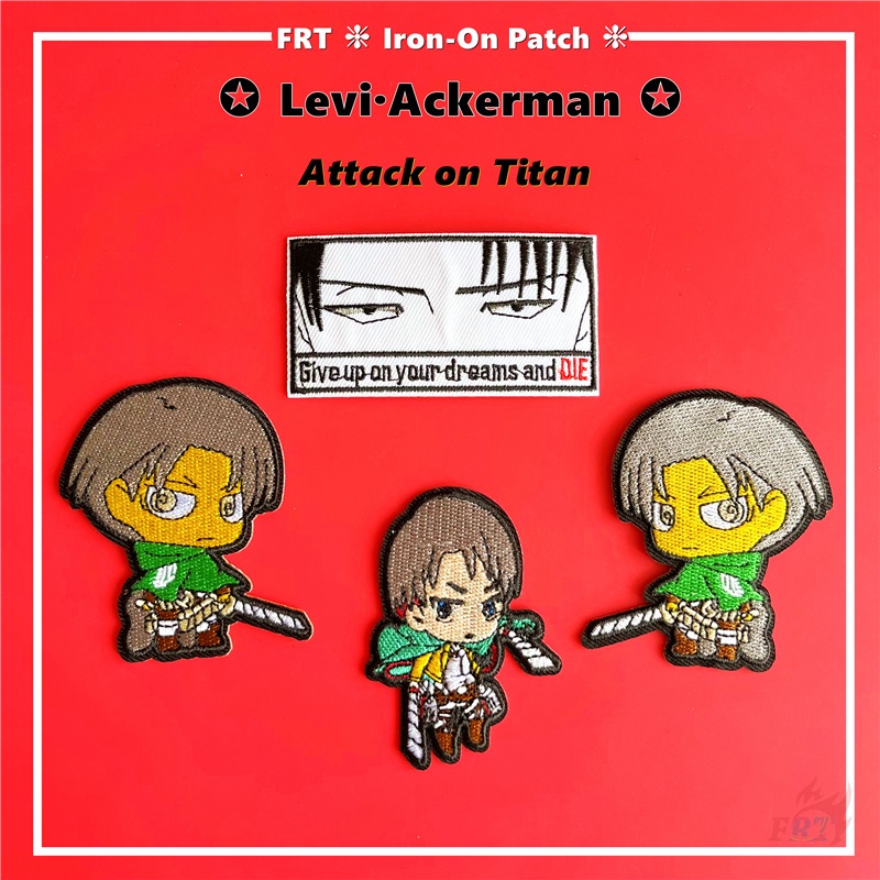 ☸ Attack on Titan Levi·Ackerman Ironon Patch ☸ 1Pc Anime DIY Sew on