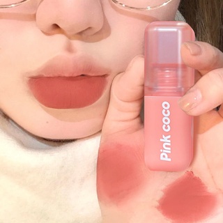 PINK COCO Creamy Peach Clay Light Lip Glaze Matte Velvet Lipstick