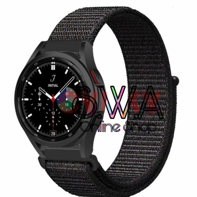 Nylon Velcro Watch Band Strap For Samsung Galaxy Watch 4 Classic 42mm
