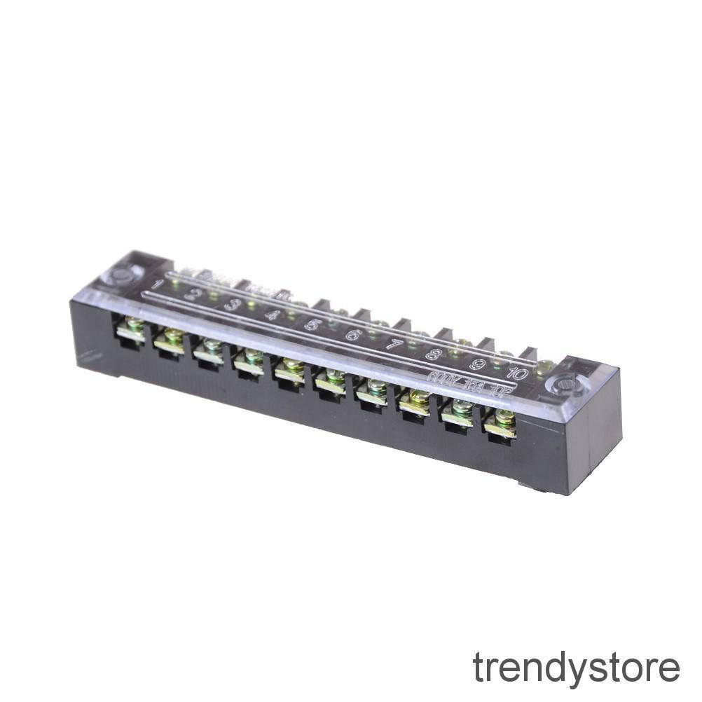 Tb 1510 10 Positions Dual Rows Covered Screw Terminal Block 600v 15a 