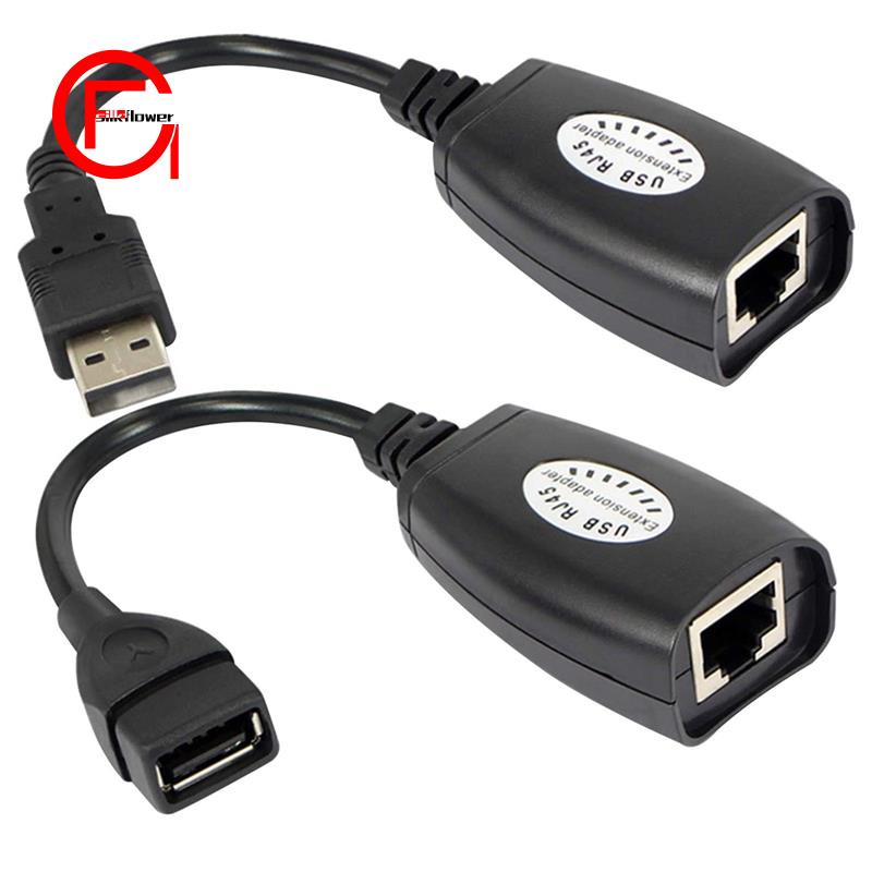 USB to RJ45 RJ 45 LAN Cable Extension Adapter Extender USB to Network