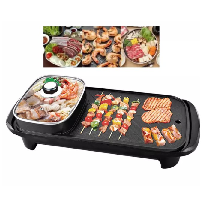 2in1 Multifunctional Electric Hot Pot korean grill | Shopee Philippines