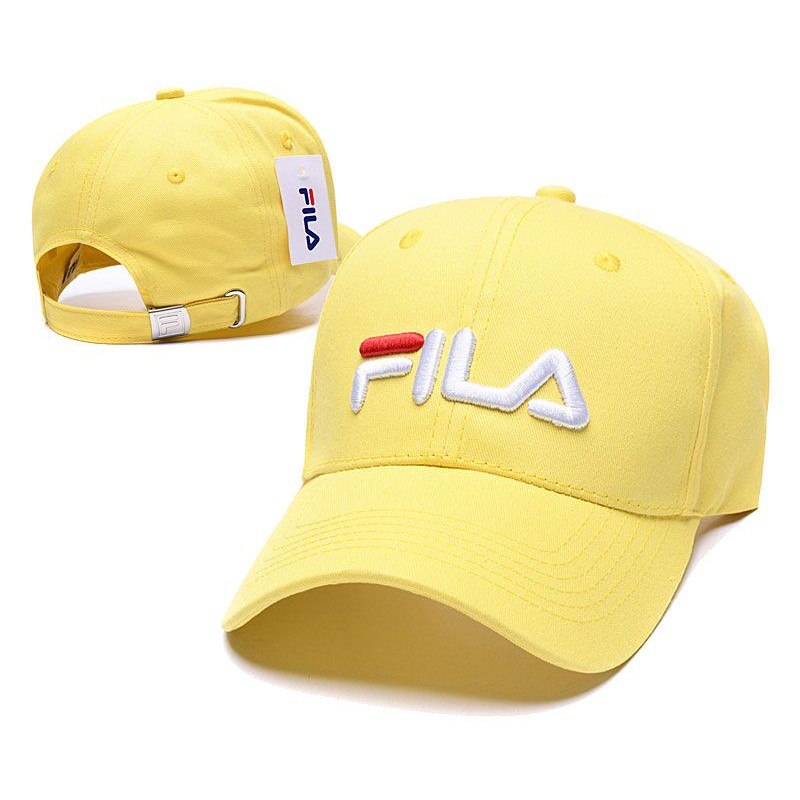 yellow fila hat