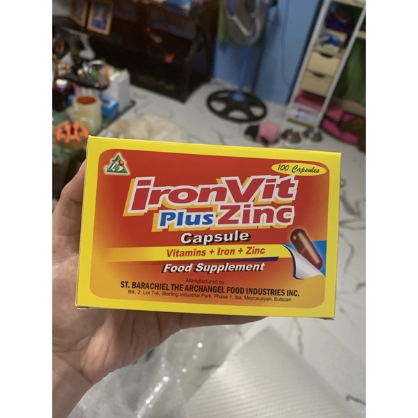 MULTIVITAMINS PLUS IRON ( IRONVIT PLUS ZINC ) 100 CAPSULES Shopee