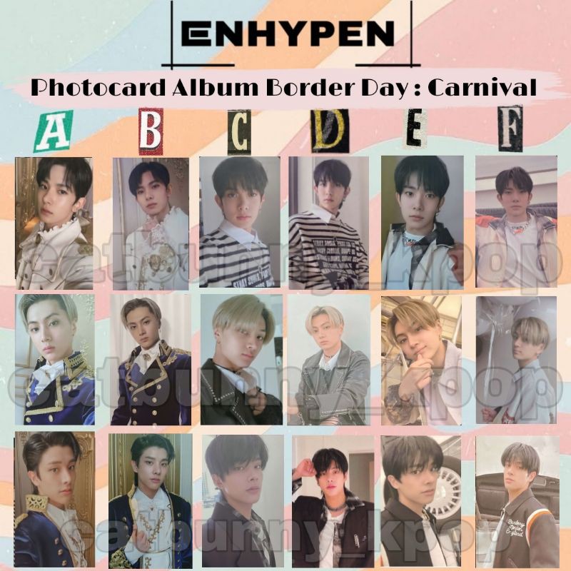 Unofficial Photocard Enhypen Album Border Day Carnival Up Hype Down ...