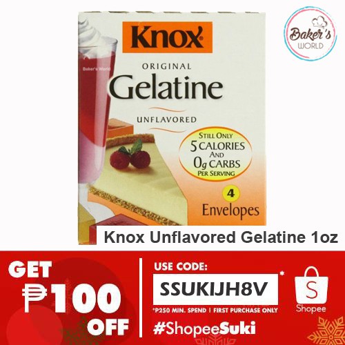 Knox Gelatine Unflavored 28g Shopee Philippines