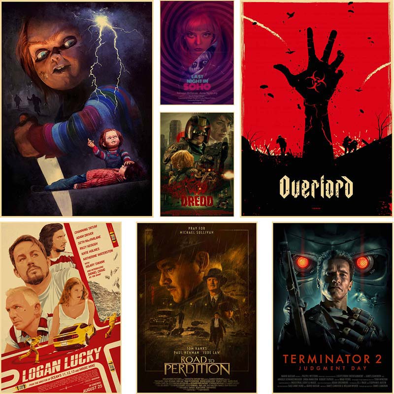 Classic Movie Series Posters and Prints Kraft Paper Retro Film Poster ...