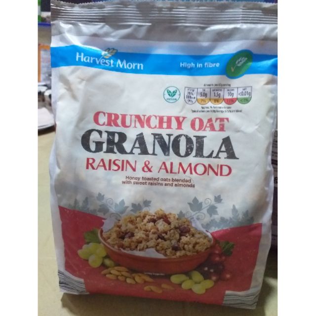 Harvest Morn Crunchy Oat Granola Raisin And Almond Shopee Philippines