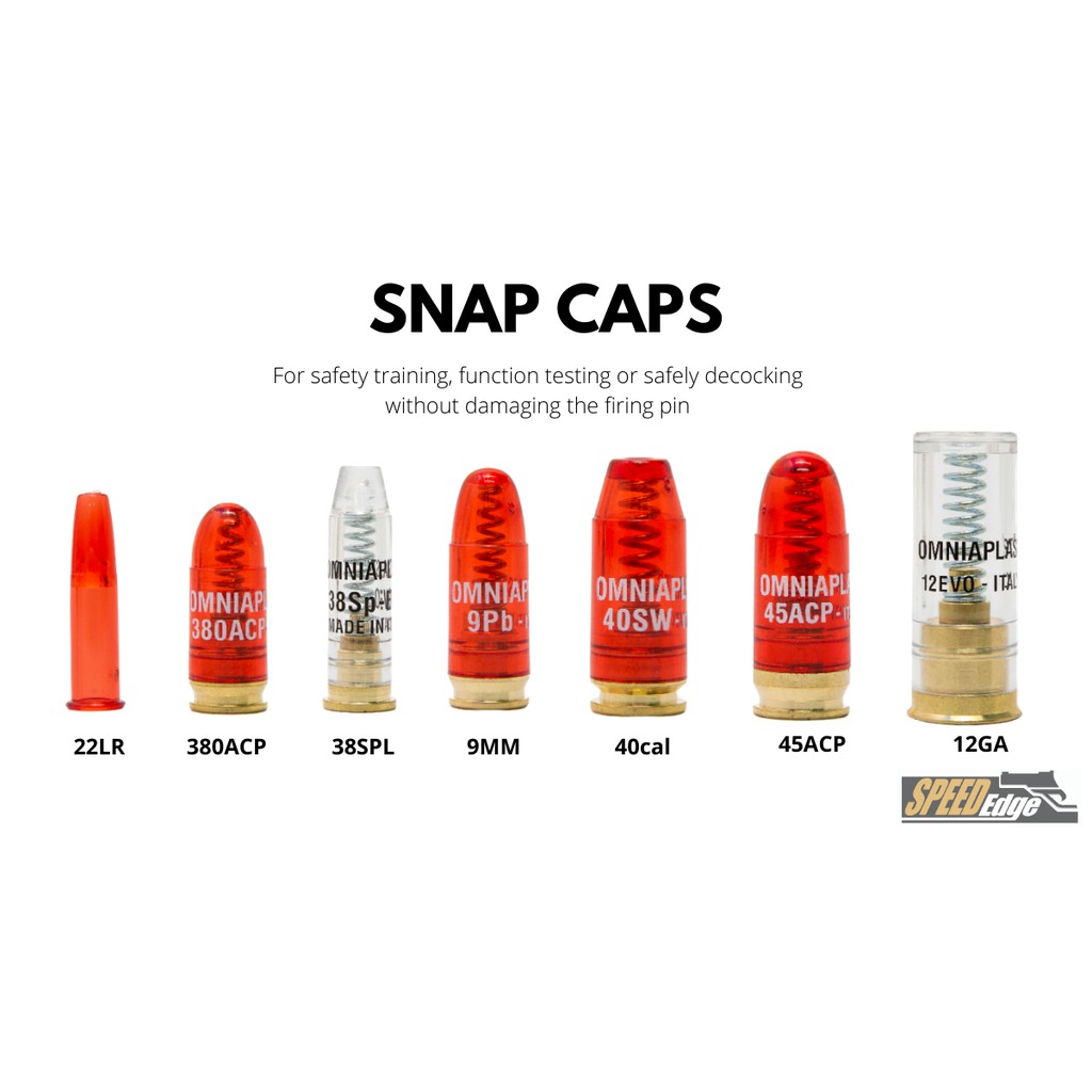 Omniaplast Snap Caps / Snap Cap for Practice / Practice Rounds (9mm