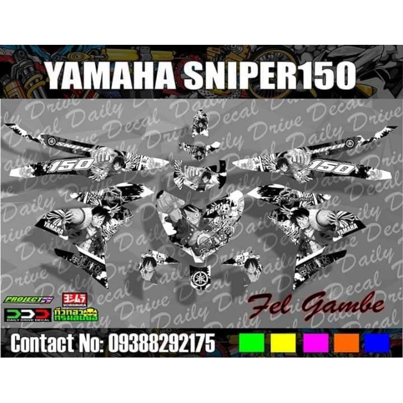 Sniper 150 Full Decals One Piece Shopee Philippines
