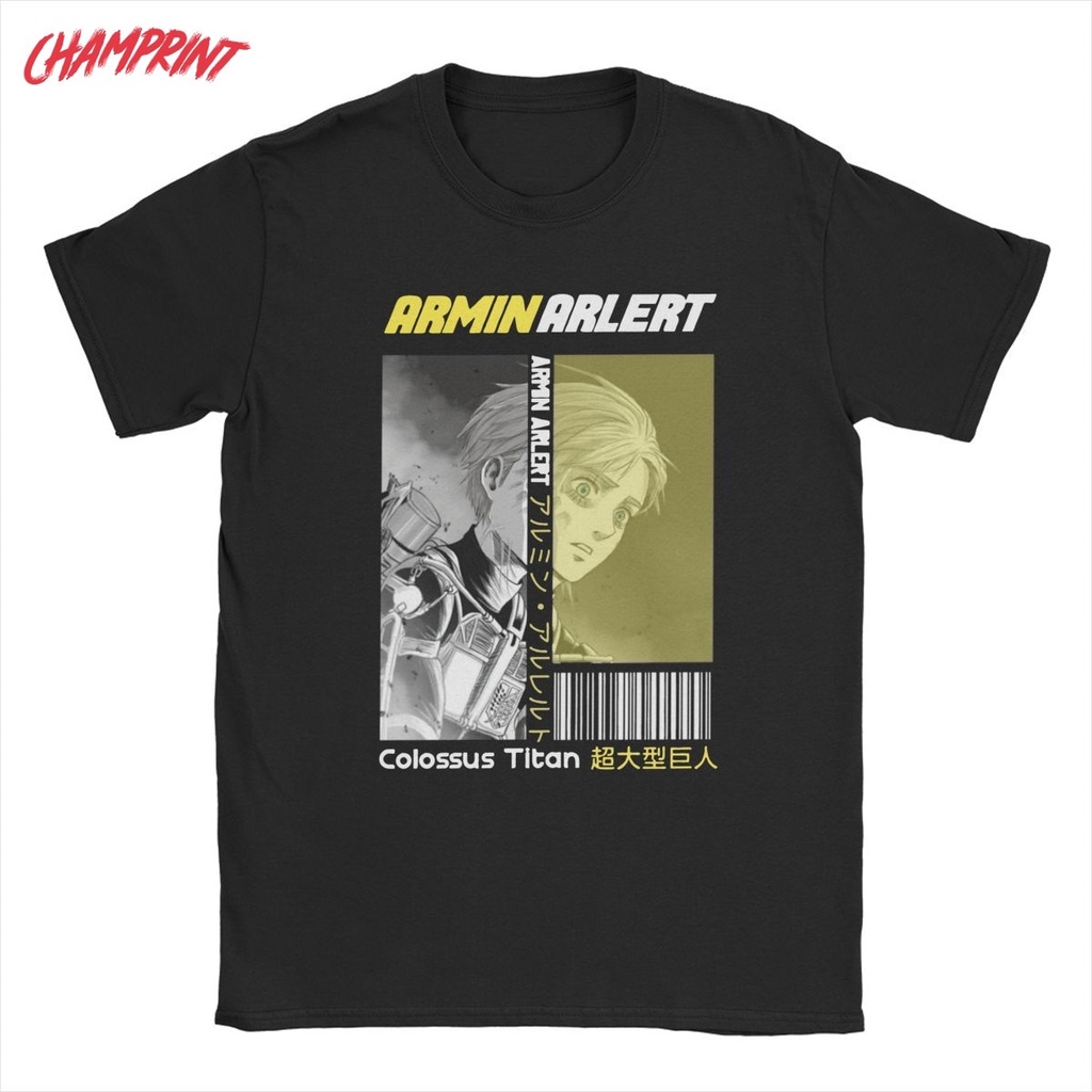 Men's T-shirtO-neck Custom Printed Crazy Armin Arlert AOT Colossus Titan Attack On Titan T-Shirts Me #8