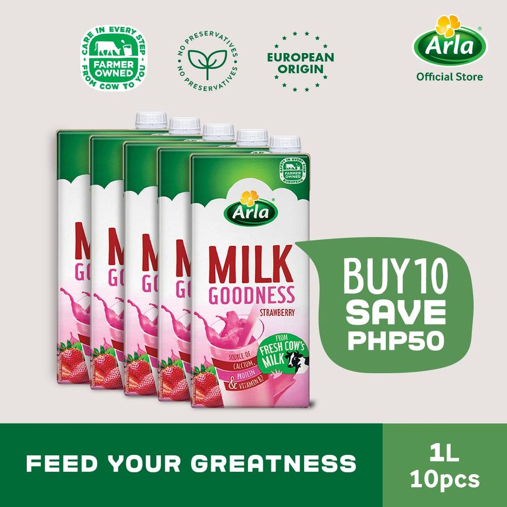 Arla Strawberry Milk Buy 10, Save P50 | Shopee Philippines