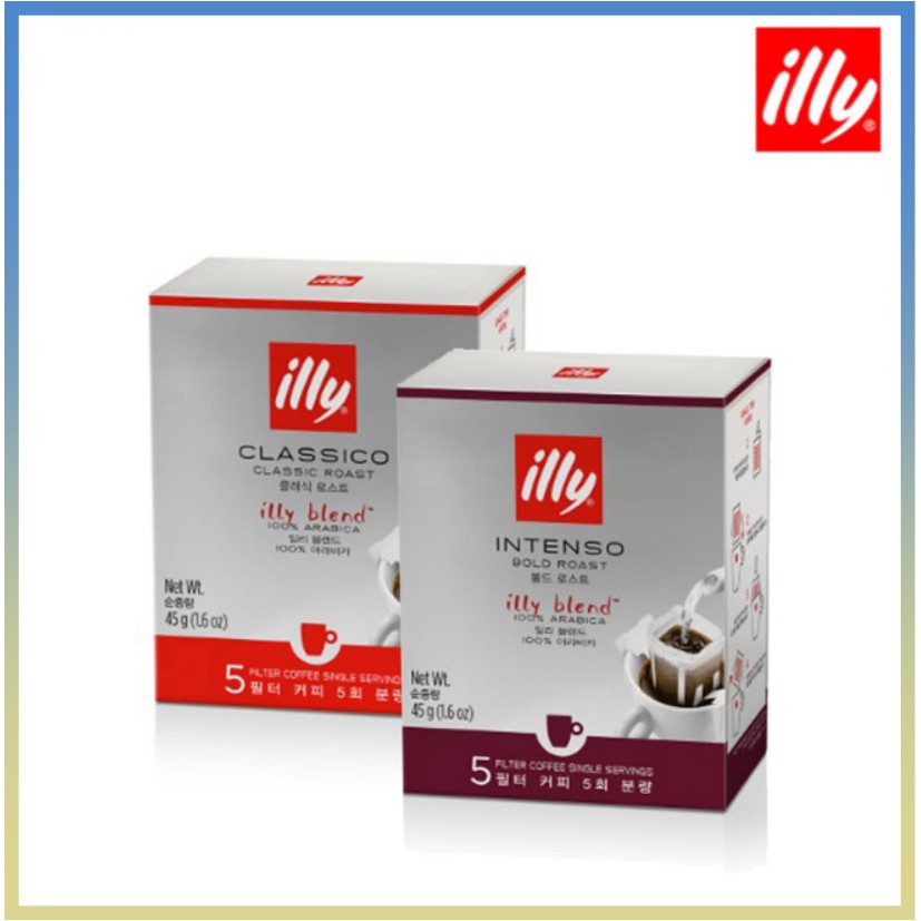 [illy] illy Drip Coffee CLASSICO, INTENSO / Grounds in Drip Bags 9g