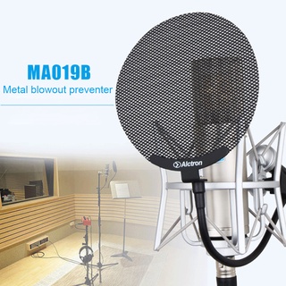 Alctron MA019B Microphone Mini Pop Filter Metal Anti Spray Hood Mic Blowout Prevention Net High Quality Mesh Cover Flexible
