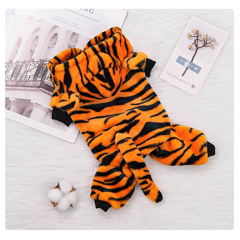 Cat Clothes Four-legged Tiger Transformed Into Flannel Dog Clothes kitten clothespet clothes for cat damit ng pusa #2