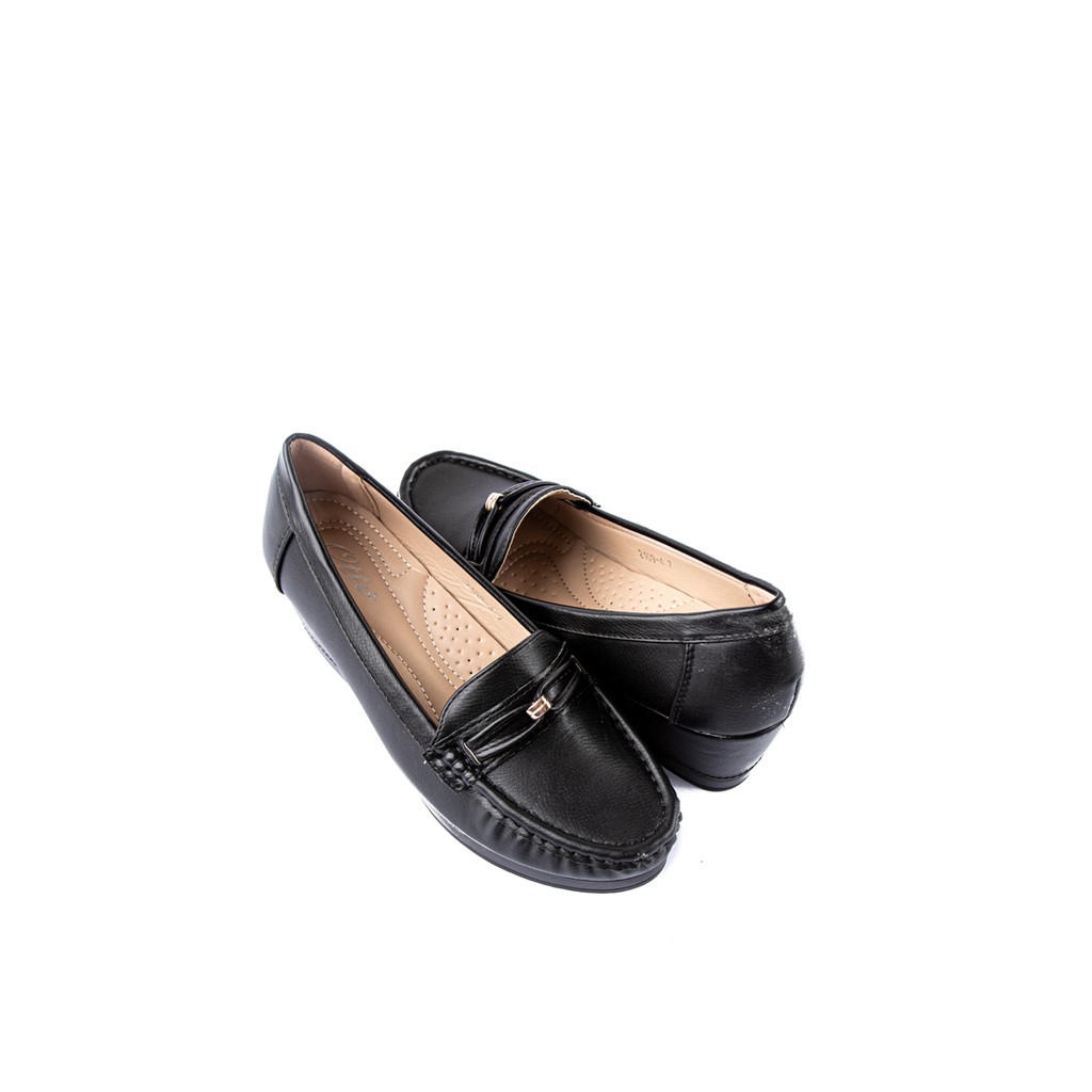 Otto 21700096 Women's Chunky Sole Slip On Shoes in Black | Shopee ...