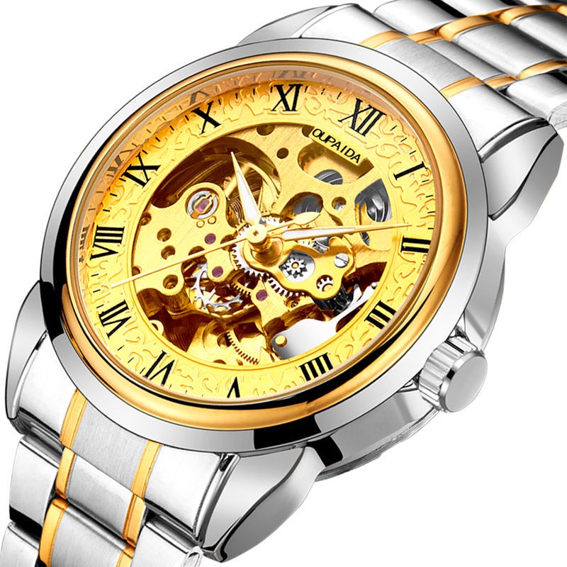 timeless watch№Men s Watch Mechanical Automatic Waterproof Luminous Hollow Tourbillon Trend Fashio