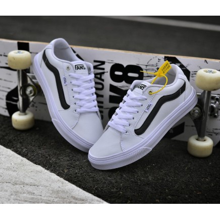 Vans Old Skool 2019 The new White Leather Unisex skateboard shoes casual  shoes | Shopee Philippines