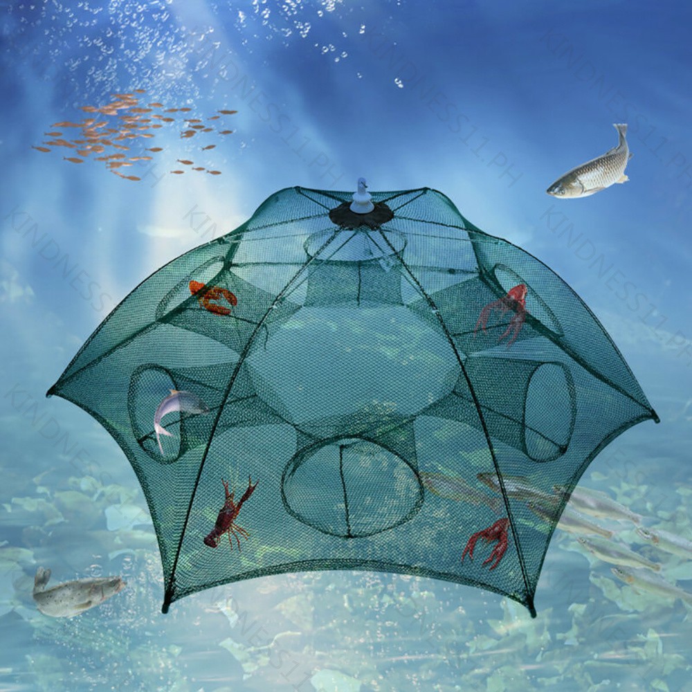 Folding Umbrella fish Net Shrimp Cage, Crab, Fish Trap Cast Fish Net