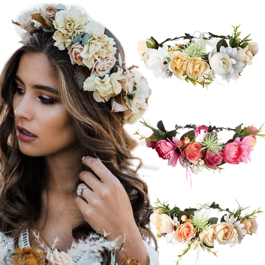 bohemian floral crown