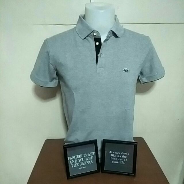 lacoste 3 button polo shirt