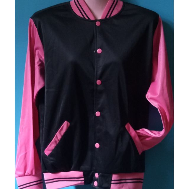 Varsity jacket black and pink Shopee Philippines