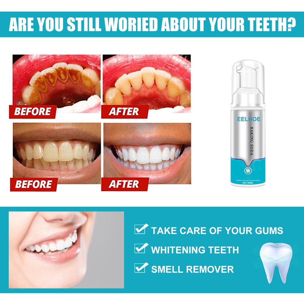 Teeth whitening mousse toothpaste Mouthwash for removing tartar and