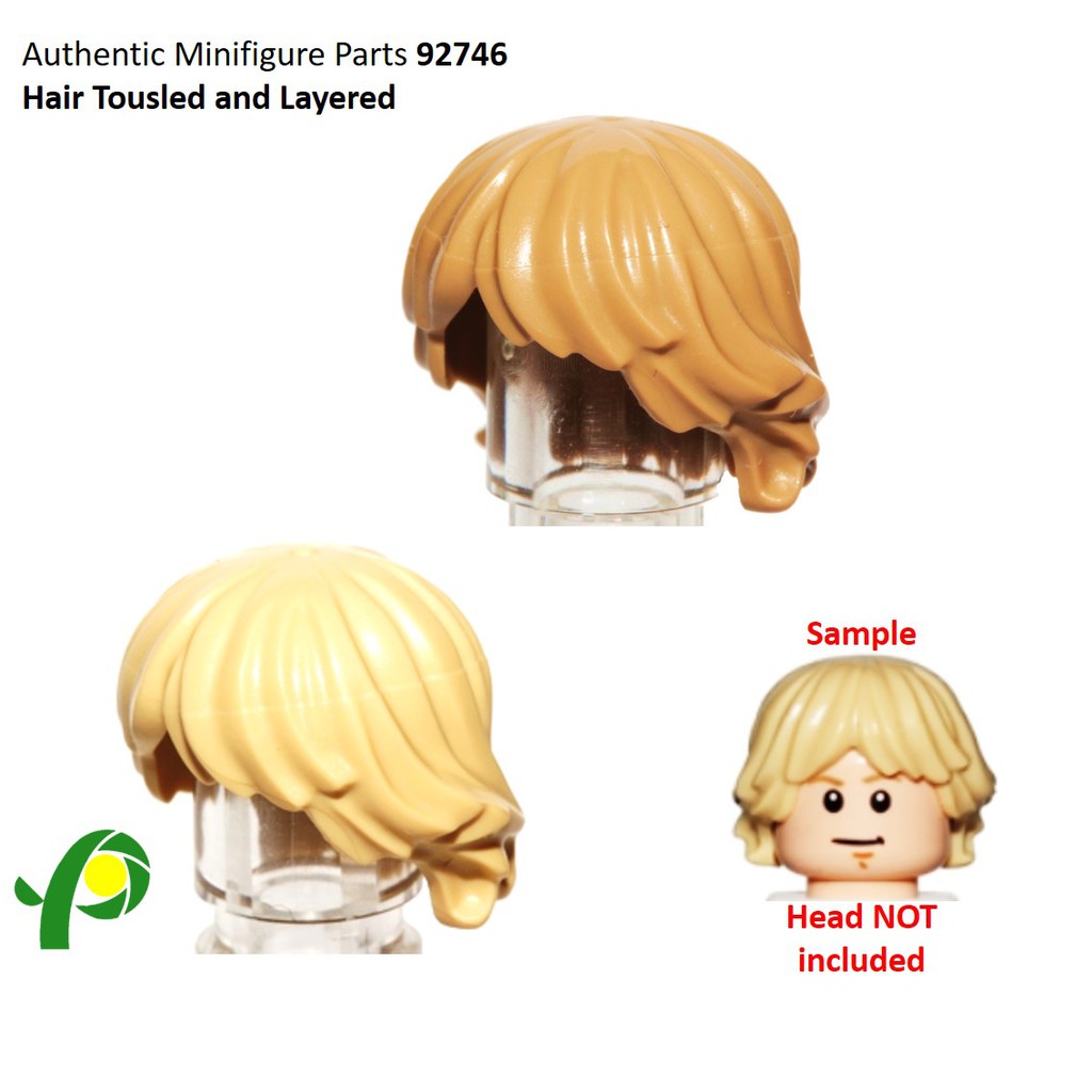 Lego 1 Hair Wig For Man Boy Male Minifigure Black Swept Back Left