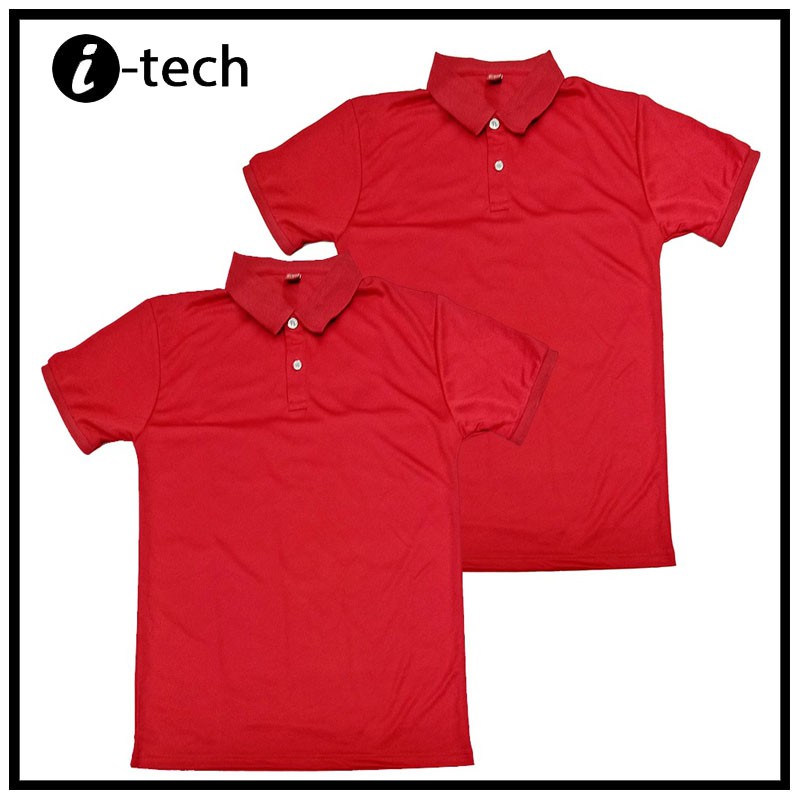 red dri fit polo