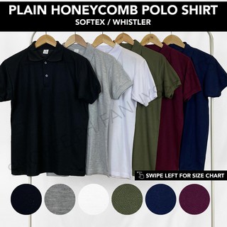 Unisex Plain Polo Shirt | Softex Whistler | Honeycomb | Black Gray White Navy Blue Maroon Safari #6
