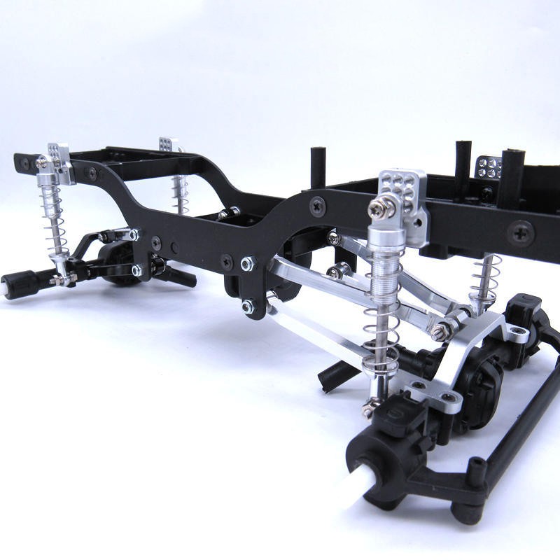 Facibom Metal Chassis Pull Rods Drag Link Suspension Link Mount for MN D90 D91 D99 MN90 MN99S 1/12 RC Car Upgrade Parts,Black 
