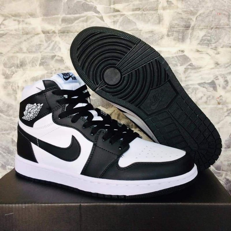 black and white jordan 1 men