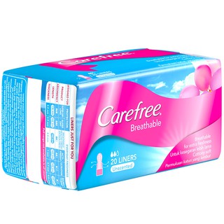 Carefree Unscented Breathable Panty Liners 20s | Shopee