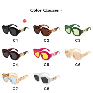 (HENGHA) Western Fashion Colorful Sunglasses New Fashion Design Polygonal Shade Sunglasses #5