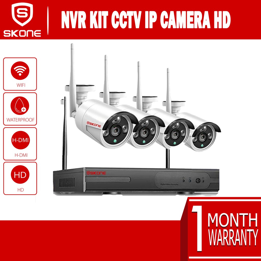 hd 4 channel 720p wireless ip camera cctv security surveillance system nvr kit