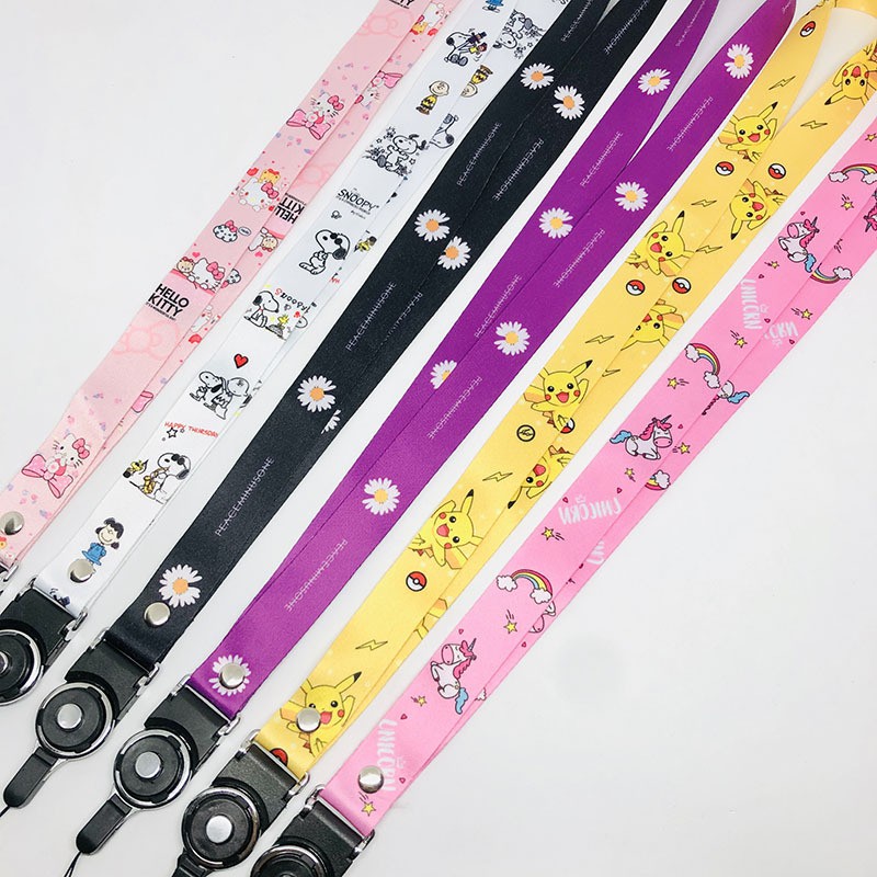 Cartoon mobile  phone  lanyard cute pattern length lanyard 