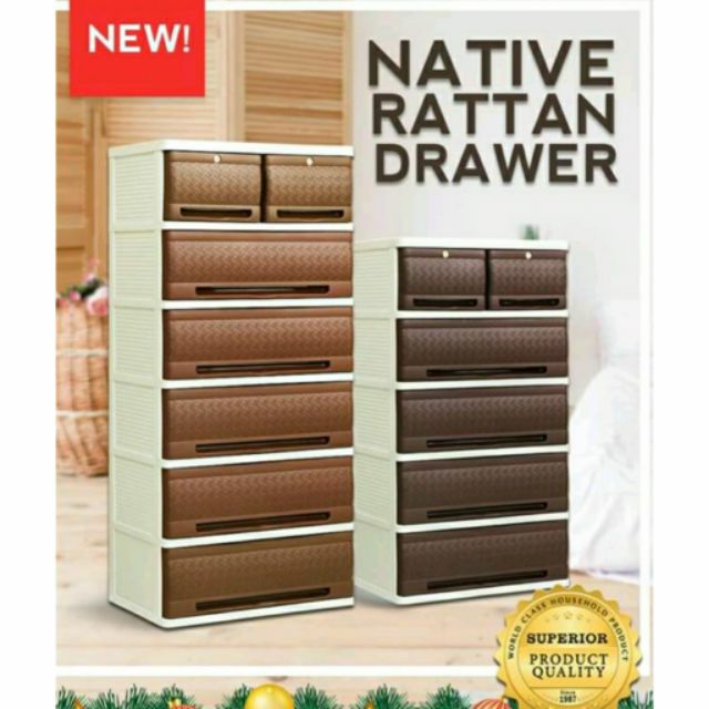 ZOOEY NATIVE PLASTIC DRAWERS (FREE DELIVERY within METRO MANILA