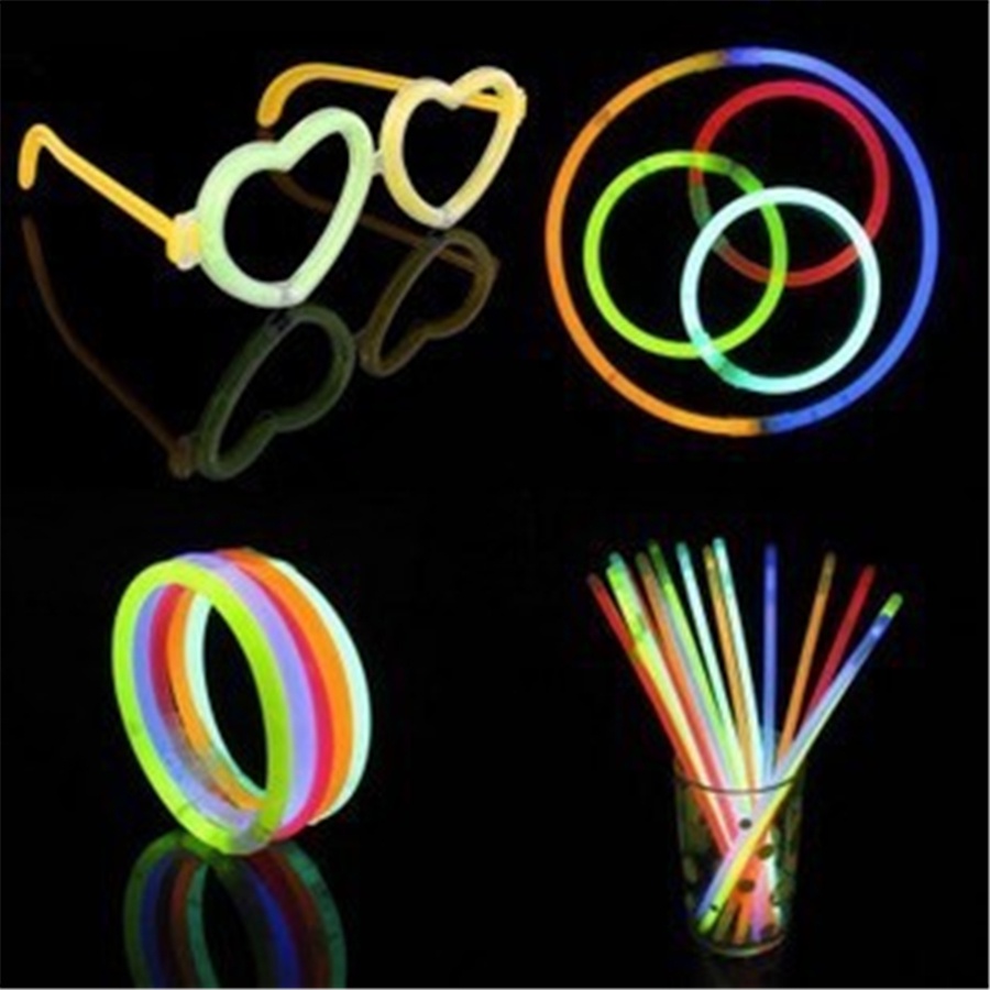 100 Pcs Party Neon Glowstick Light Stick Kids Funny Glow Stick Toys ...