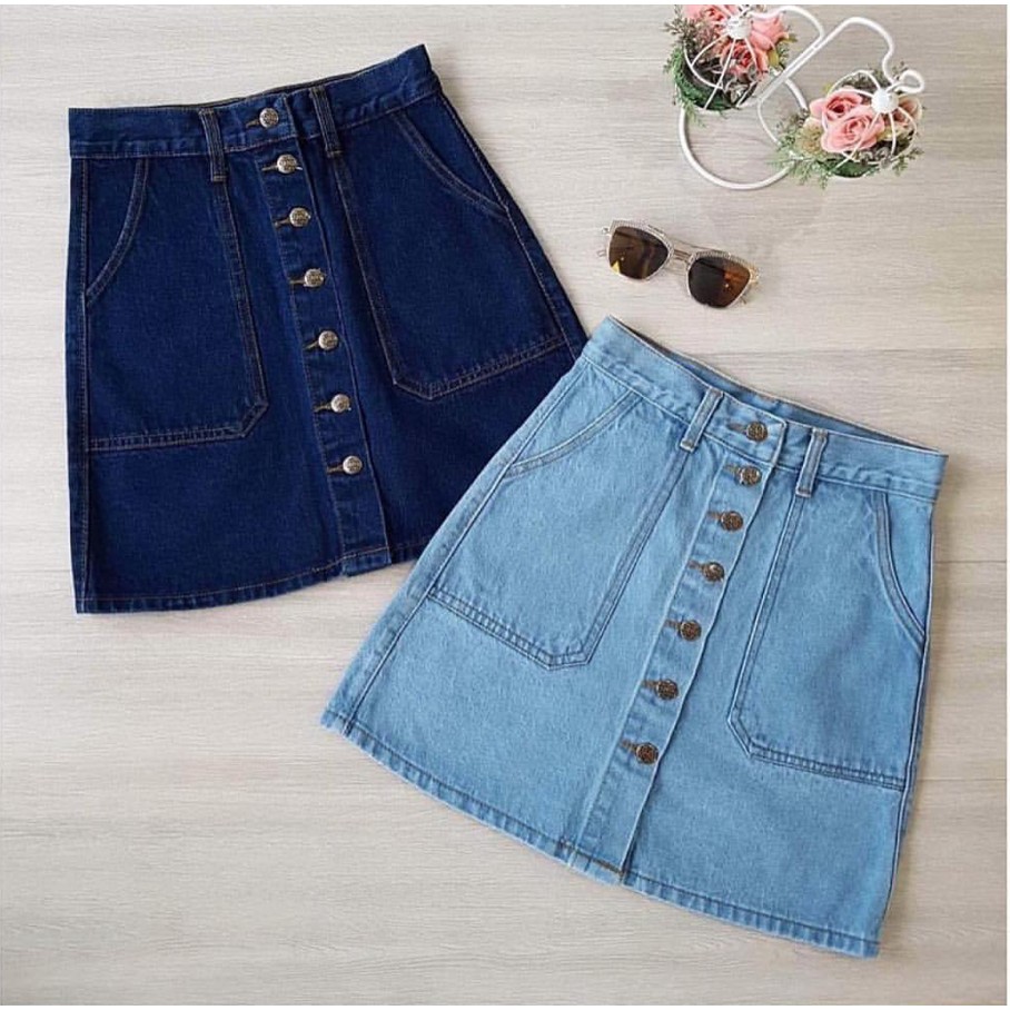 shopee denim skirt