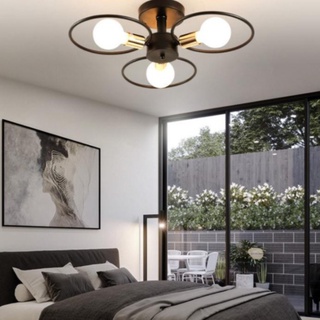 Gecree Retro Ceiling Lamp Nordic Creative Light Source 3 Post-Modern Living Room Bedroom #4