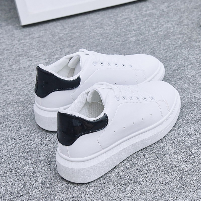 white casual sneakers