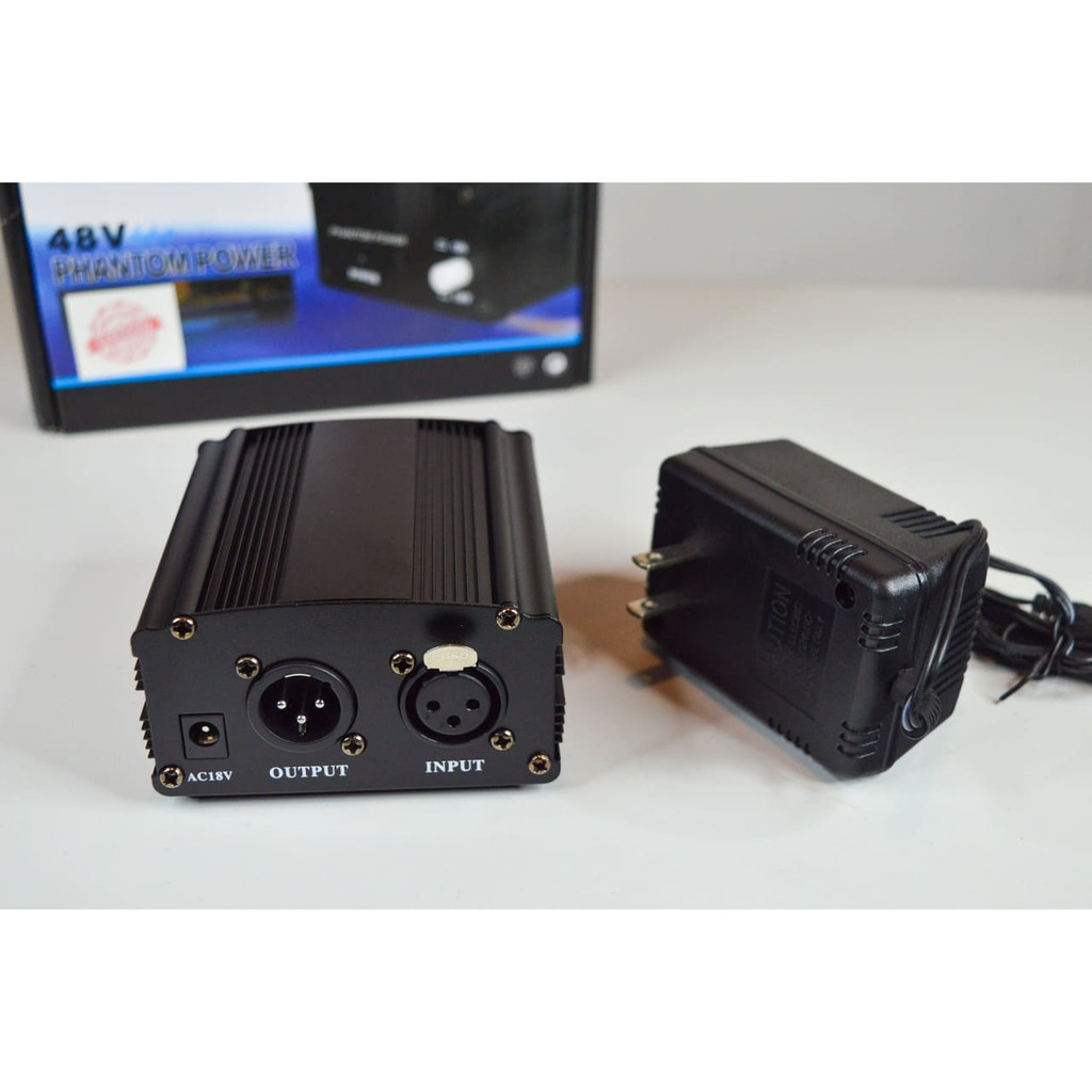 PHANTOM POWER SUPPLY 48V with 220V ADAPTER for CONDENSER MICROPHONE