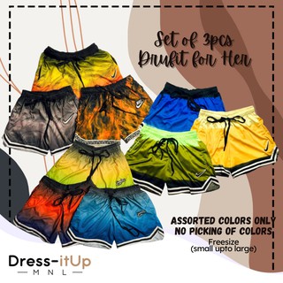 [Dress-itUP MNL] (SET OF 3PCS) PROMO SALE Women's Drifit Shorts Assorted Prints Fabric Freesize