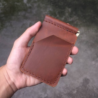 Full Grain Cow Leather Money Clip Wallet