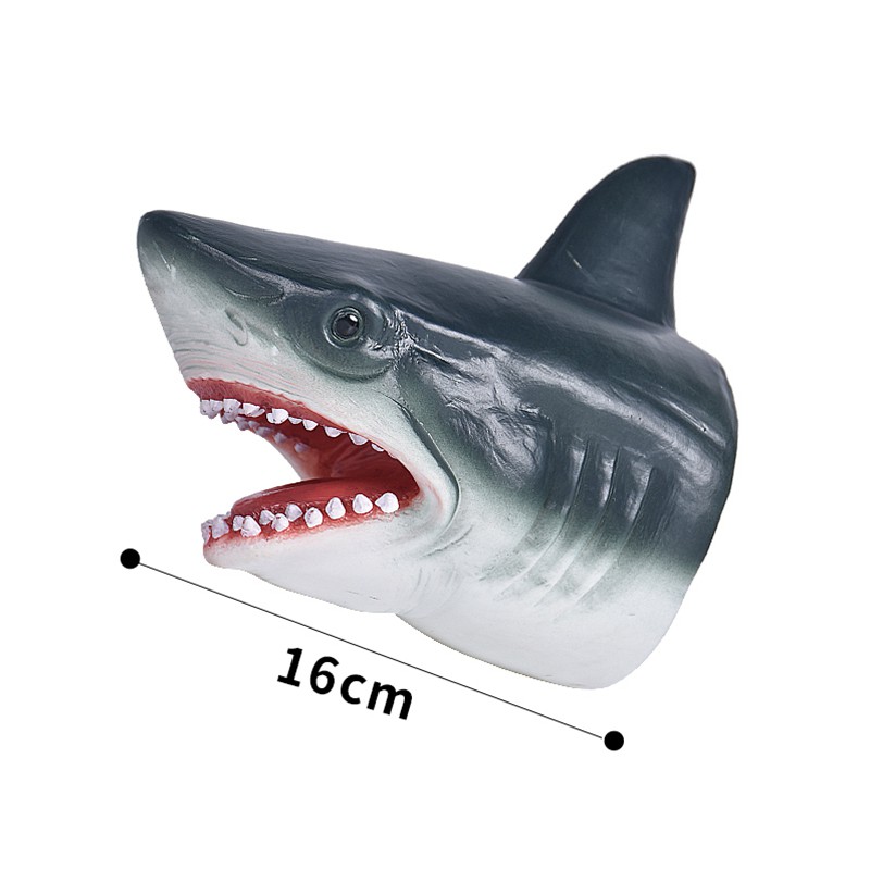 Shark Hand Puppet Soft Kids Toy Gift Great For jaws Cake Decoration Topper 