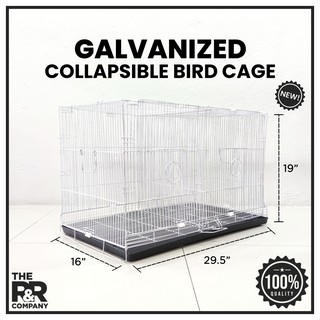Heavy Duty Collapsible Bird Cage Galvanized Double Single Free Pooptray for Birds African Lovebirds