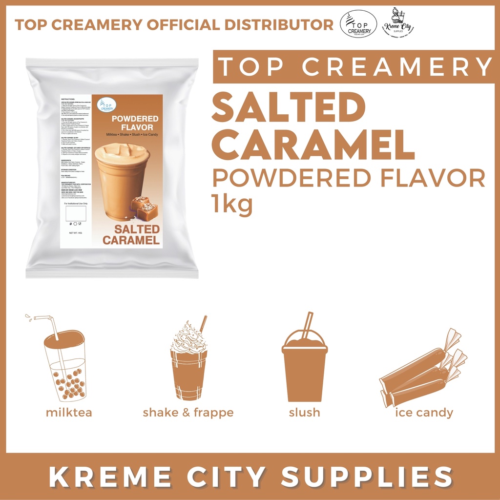 TOP CREAMERY Salted Caramel Powdered Flavor 1kg Shopee Philippines